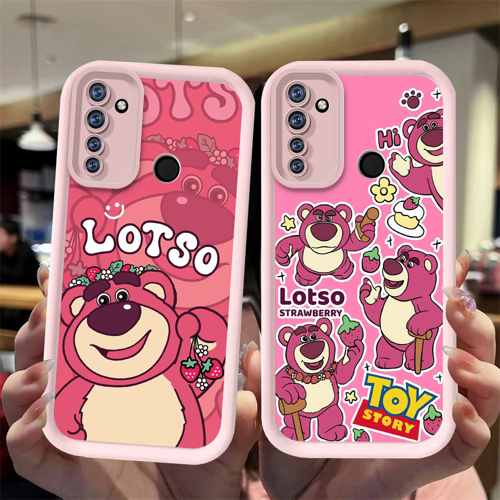 J-23 Lotso ดำขาวชมพูเคสโทรศัพท์หรับ Realme 5S Q 5 7i 5i C17 Pro