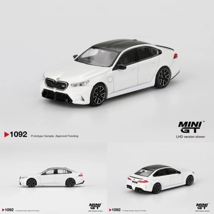 MINIGT 1: 64 BMW BMW M5 Alpine White White Alloy Car Model 1092