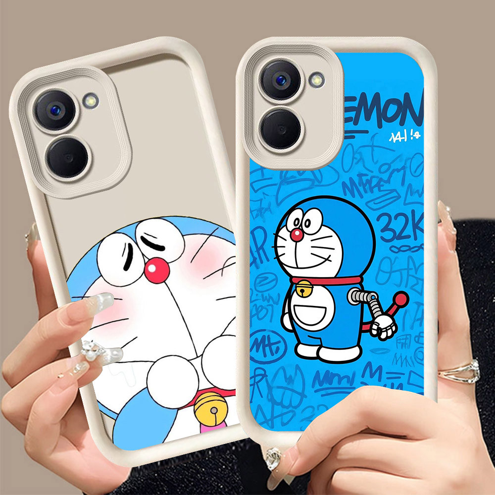 Q-27 Doraemon ขาวดำเคสโทรศัพท์หรับ VIVO IQOO Y03T Y18S Z9 T3 Y03 Y18i Y18 LITE ปกสีชมพู
