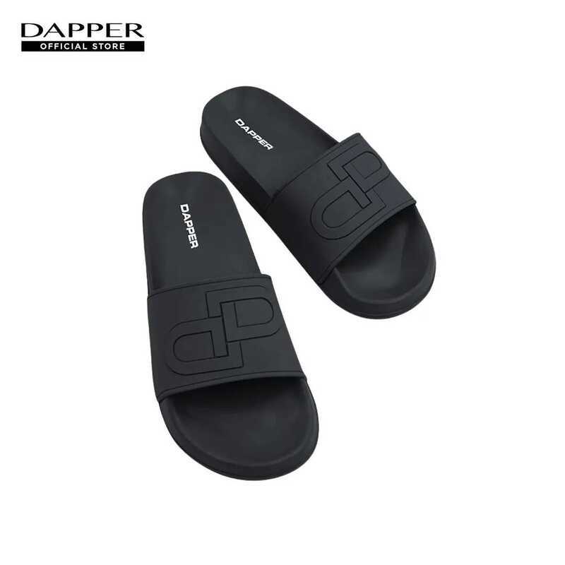 DAPPER รองเท้าแตะ DP Icon Embossed Pool Slide Sandals สีดำ