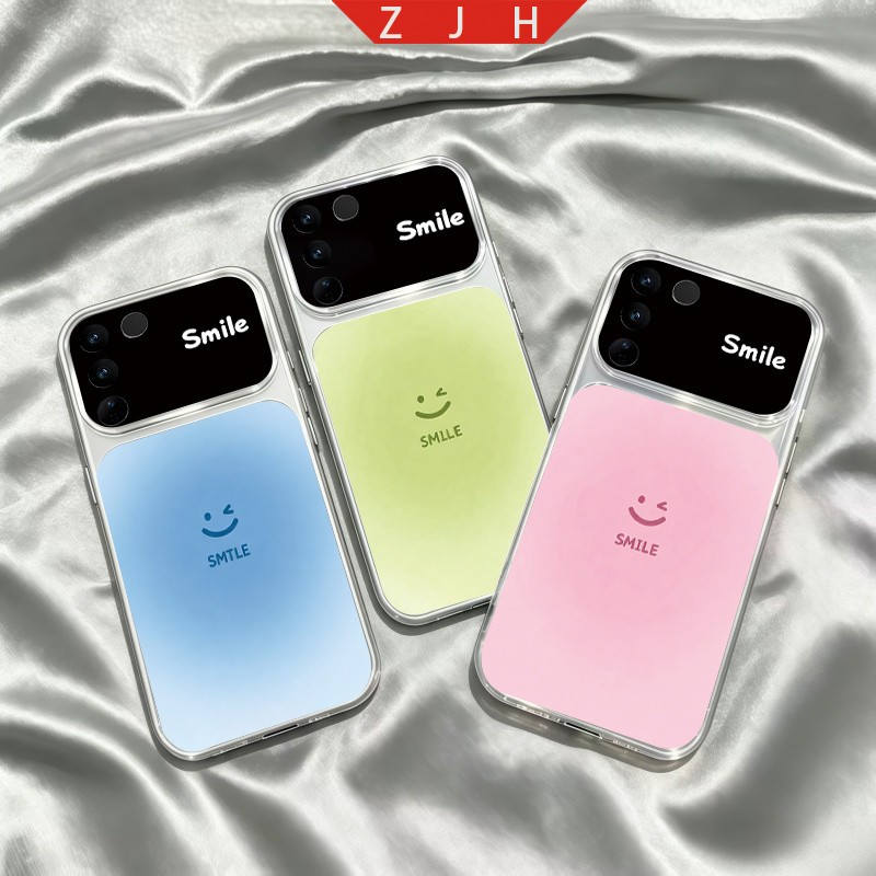สําหรับVivo V27 PRO V27Eเคสโทรศัพท์ออกแบบใหม่Gradient Smileรูปแบบโปร่งใสหน้าต่างขนาดใหญ่สีกันกระแทกT