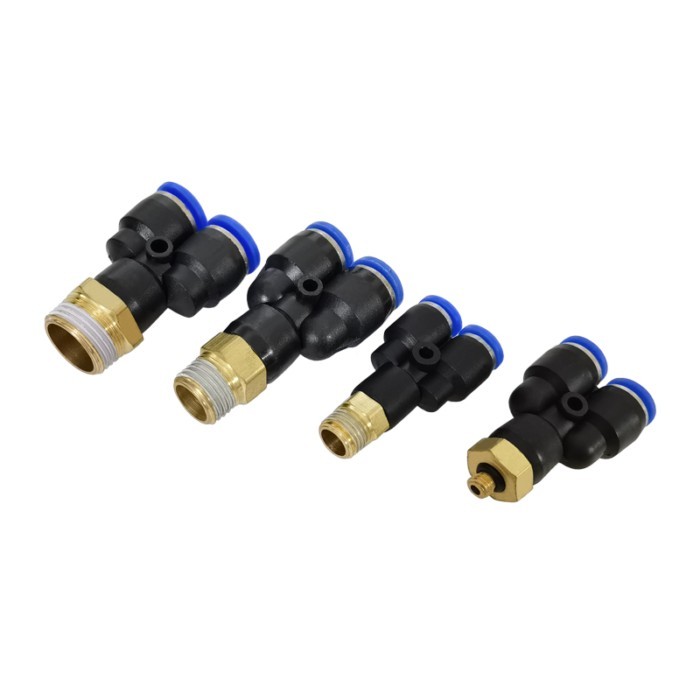 High Quailty 10PCS/LOT PX4-01 PX6-01 PX8-02 PX10-02 PX12-02 Male Thread One Touch Push in Y Joint P