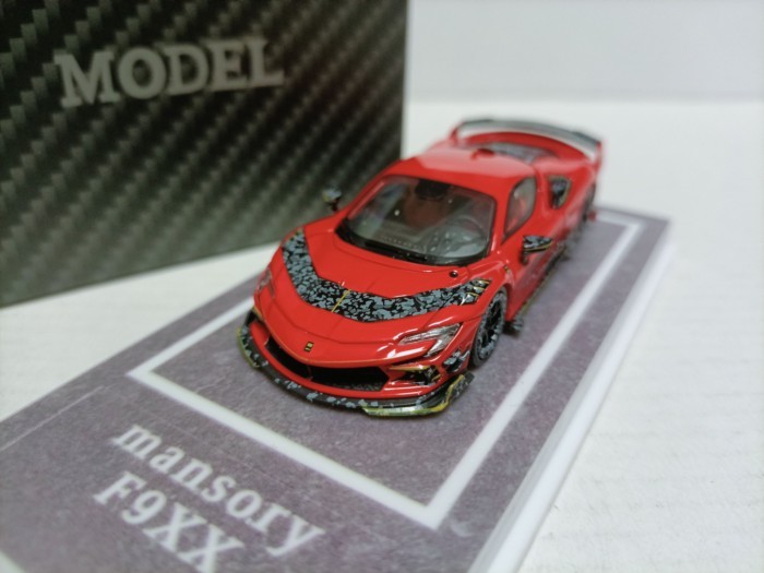 MJ 1 64 Ferrari Modified Hard Top Supercar รุ่น Mansory Ferrari F9XX สีแดง