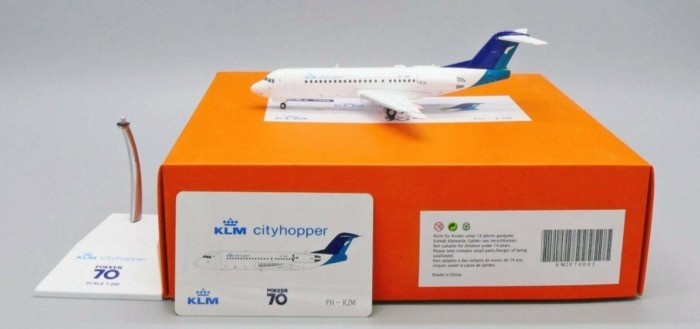พร้อมสต็อก JC Wings Dutch Airlines FK-70 Fokker 70 Fokker PH-KZM 1: 200 Alloy Out of Print Car Model