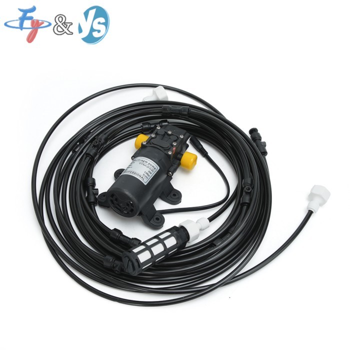 Portable Misting Cooling System 6-18M,Electric Water Spray Kit with Brass Nozzles for Greenhouse,Pa