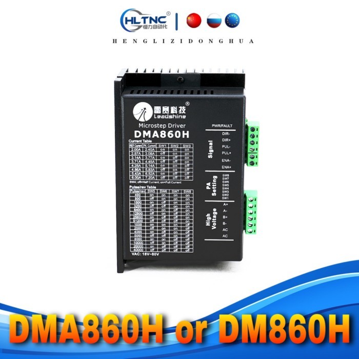 DM860 DM860H DMA860H step driver 2 phase DSP microstep driver for nema 34 nema 42 AC24-80V DC24-80V