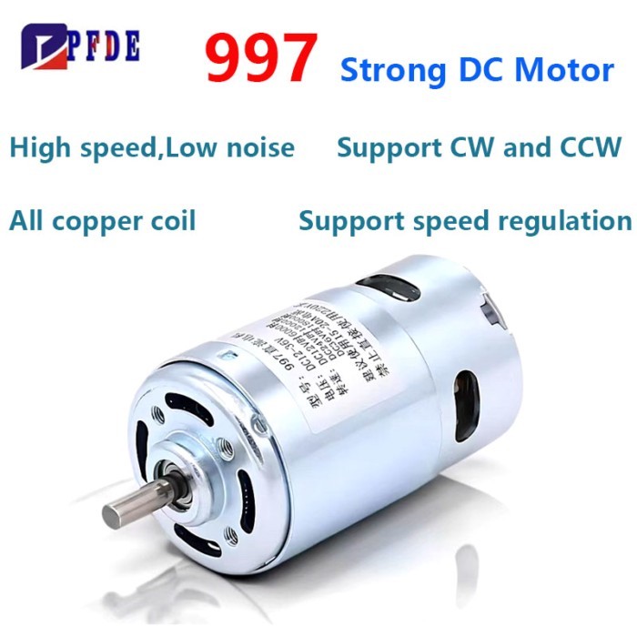 997 DC Motor High Power, High Torque, Adjustable Speed, CW CCW for Lawn Mowers, Lathe Bench Drills,
