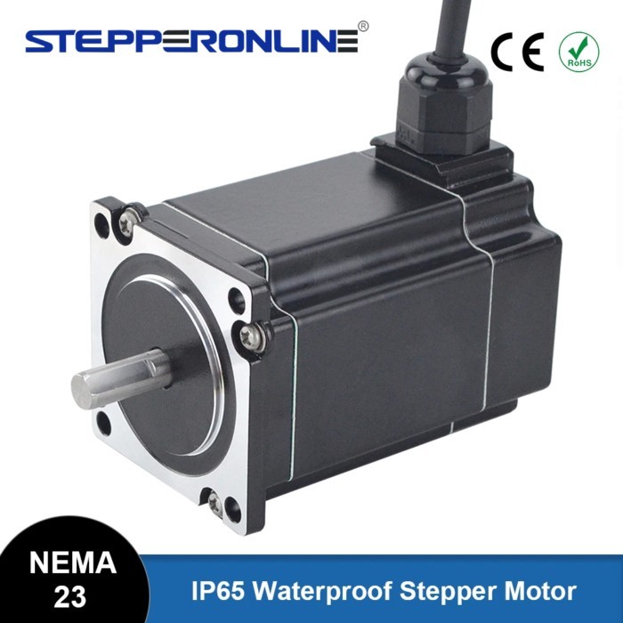 STEPPERONLINE Nema 23 Stepper Motor IP65 Waterproof 2Nm 5A 2 Phase Nema23 Stepping Motor 8mm Shaft
