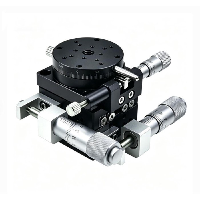 3-Axis Manual Precision Displacement Rotary Positioning Stage XYR Axis 40x40 Mm Table Model LSP40-L