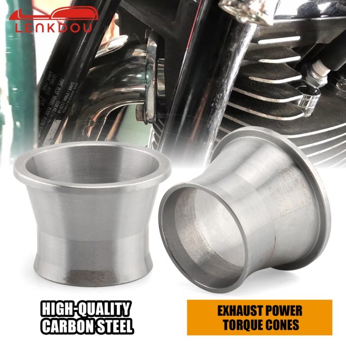 Motorcycle Exhaust Port Torque Cones Drag Pipe Power Cones Anti-Reversion Cones For Harley Big Twin