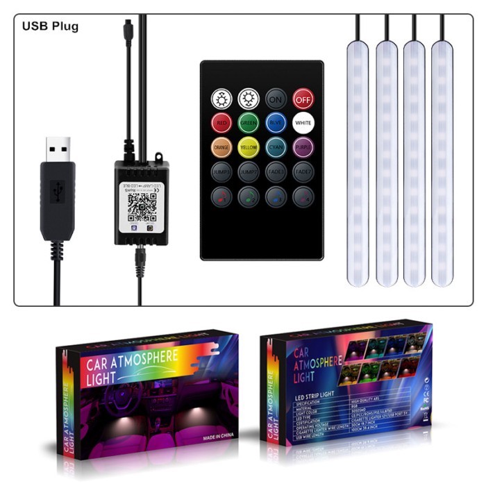 F12 APP Voice Remote 48 led 4in 1 Control Ambient automotive accessories dimmable led car interior