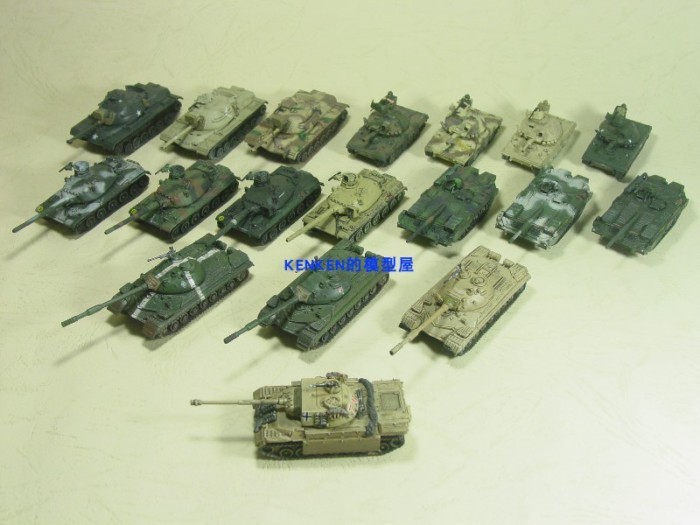 TAKARA Ocean Hall Tank Museum 9 กระสุน 1/144 M48/M551/T10/AMX30/Strv.103 Limited Edition รถรุ่น
