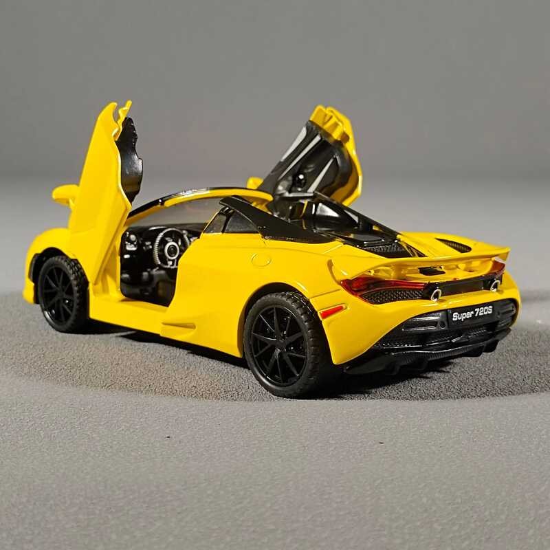 C 1:32 Mclaren 720S Ercar Sports Alloy Diecast Model Car Sound And Light Pull Back Children Toys Ca