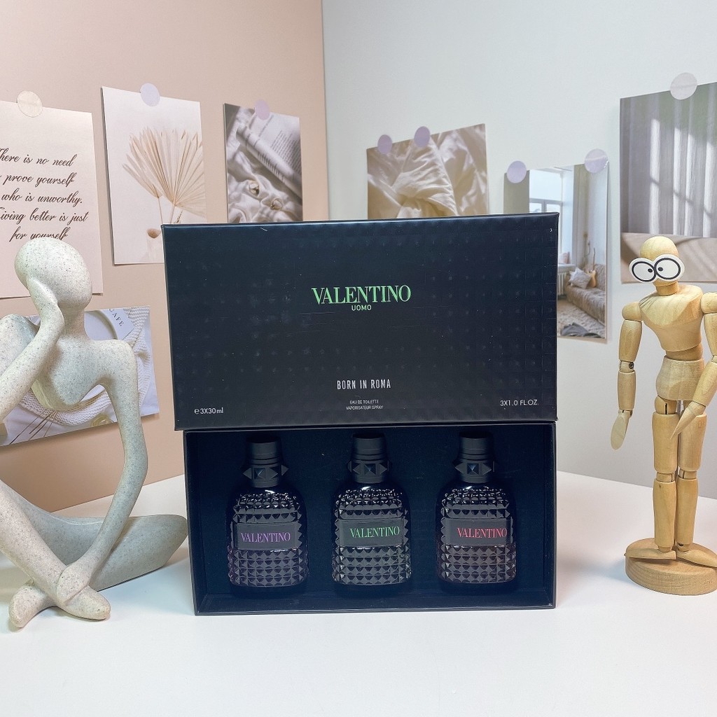 ส่วนบุคคล [Shopee Special Selection] P/65 Valentino Perfume Medium Sample 30ml Three-Piece Set Black
