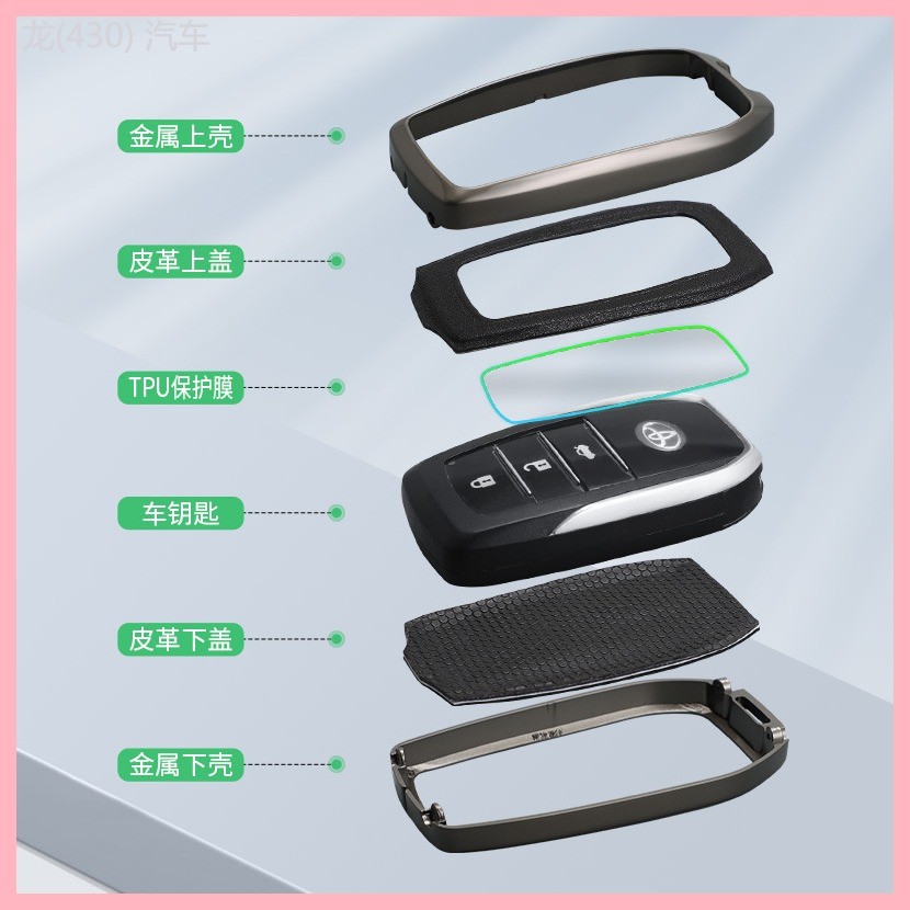 【2022-2025】 ฝาครอบกุญแจ Toyota Camry Highlander RV4 Corolla หนังหุ้มกุญแจ Asian Dragon หุ้มหนังพิเศ