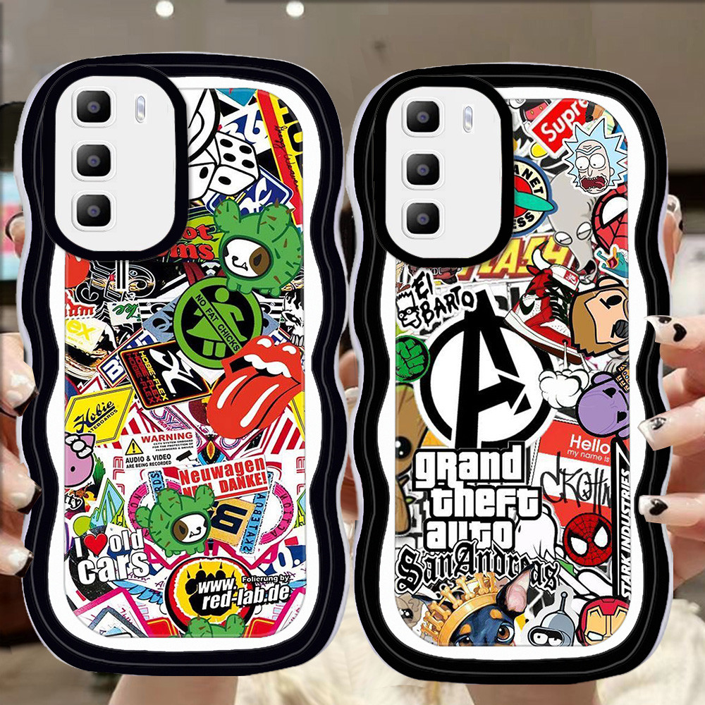 A-8 เคส TPU การออกแบบที่มีชื่อเสียงสําหรับ ITEL RS4 S25 Ultra City 100 S23 เคสใส