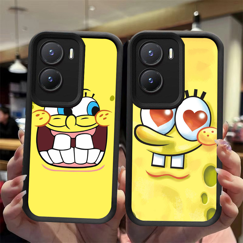 J-2 Spongebob ดำขาวชมพูเคสโทรศัพท์หรับ VIVO Y15S Y02S Y15A Y16 Y01A Y01 IQOO Z7i