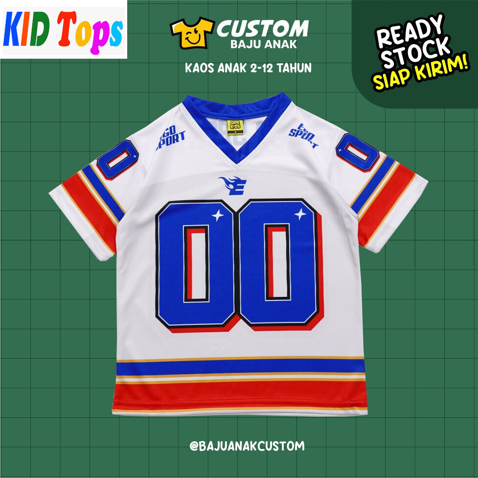 [ที่กําหนดเองเด็กย์] 2026 OVERSIZE SERIES Motif 00 Sporty Kids Jersey American Street Hip Hop Haraju