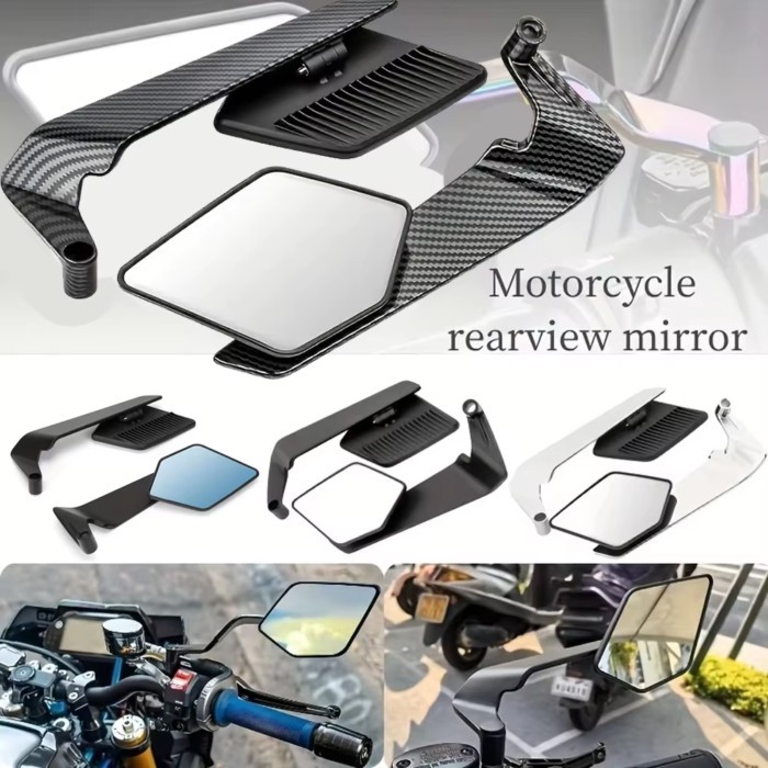 universal motorcycle windshield adjuster with 360° rotatable mirror  easy to install for motorcycle