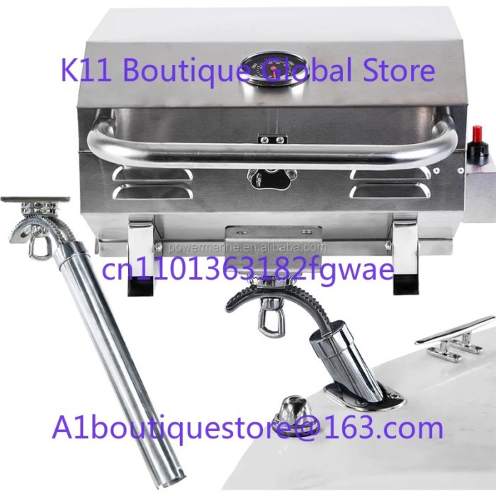 Customized Marine Boat Portable BBQ Grill 12000 BTU Stainless Steel ga s Grill Yacht Grill