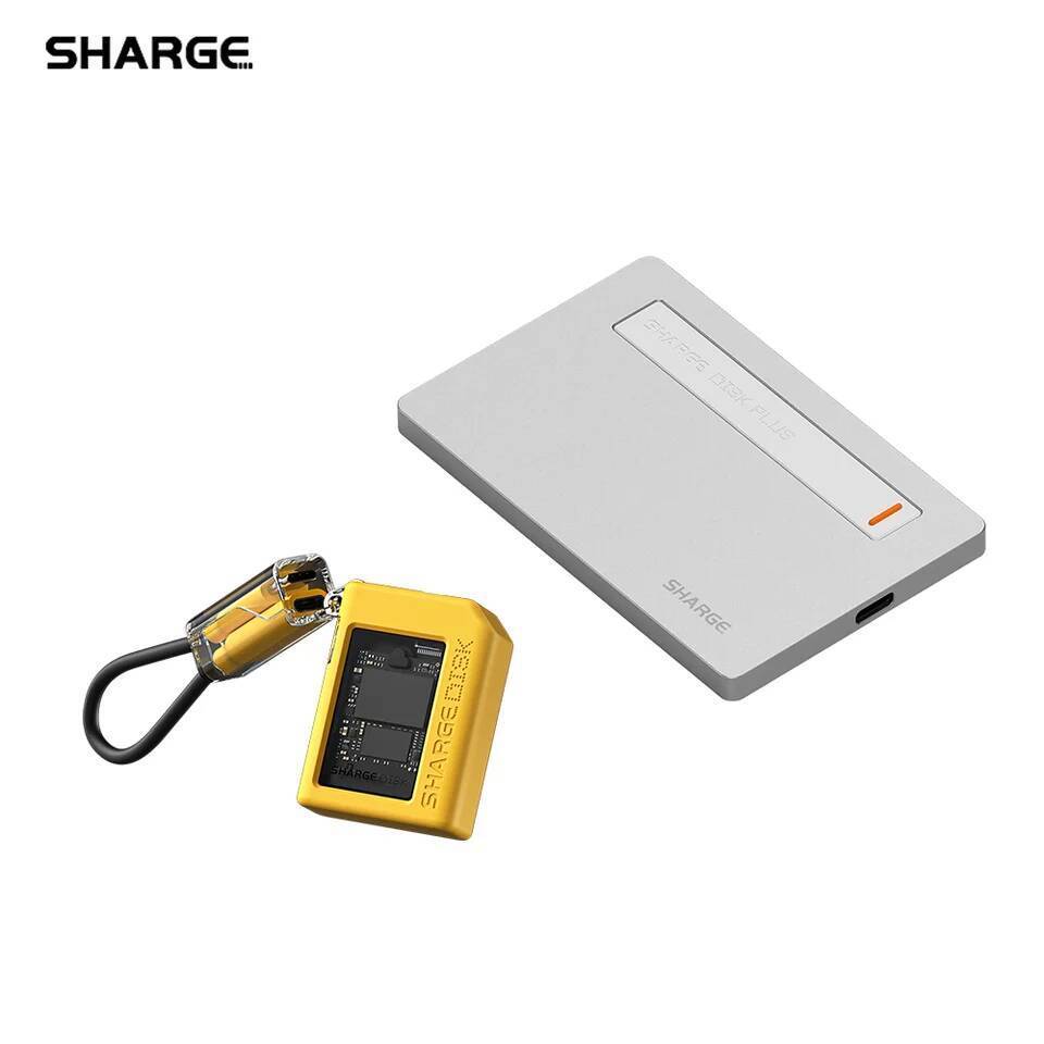 SHARGE M.2 NVMe SSD Case to USB3.2 Gen2 Adapter SSD Enclosure Pack, DIsk (สีเหลือง)*1 SSD, DIsk Plus