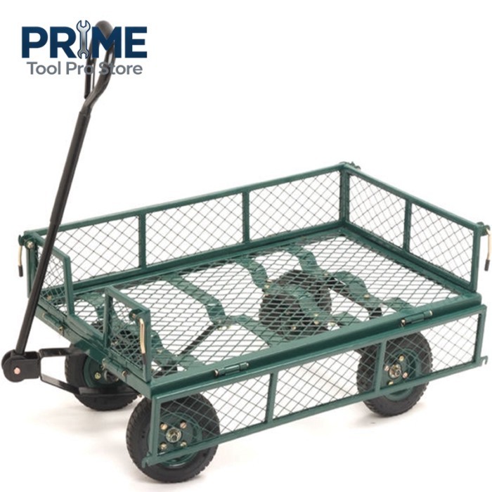 Outdoor Garden Wagon Cart Four Wheels Foldable Inflatable Wheels