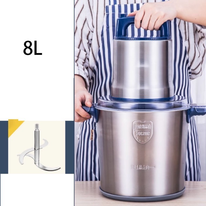 8L electric meat grinder Commercial household electric stainless steel meat grinder Kitchen broken
