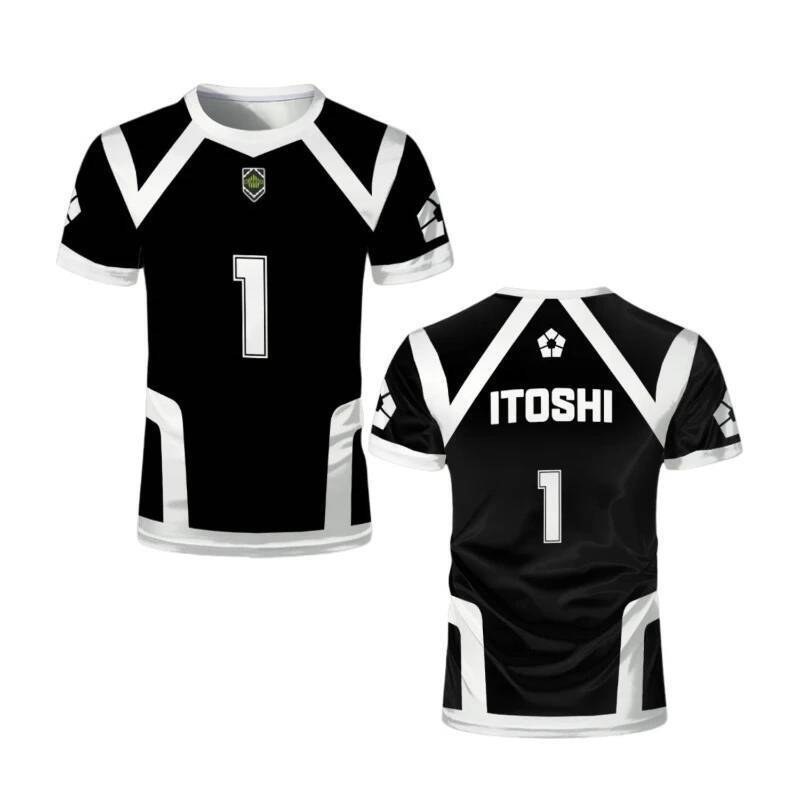 ญี่ปุ่นอะนิเมะ Blue Jersey Lock Season 2 ใหม่ Isagi ฟุตบอล Jersey เสื้อยืดคอสเพลย์ Hyoma Chigiri Meg