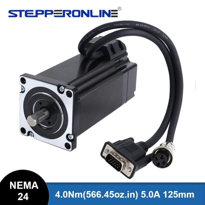 STEPPERONLINE 4Nm Nema 24 Closed Loop Stepper Motor Encoder 1000PPR(4000CPR) 5A 2 Phase Servo Motor