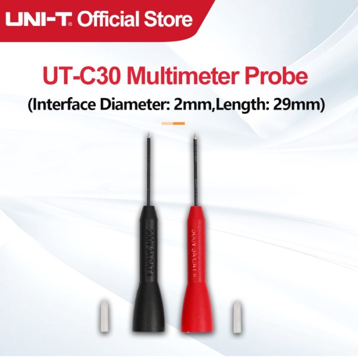 UNI-T UT-C30 Multimeter Probe Testing Needle 2mm Test Leads Multimeter Non Destructive Probe  Stain