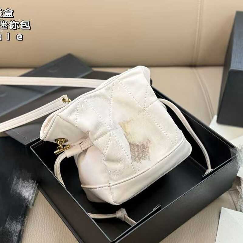 หนังแกะ Mini Lucky Bag Drawstring Tote Bag Lazy