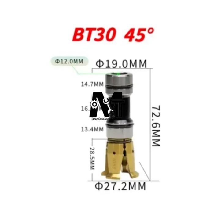 New 1pc BT30 BT40 4 Petal Clamp Pull Claw CNC Spindle 45 Degree Outer Screw Pull
