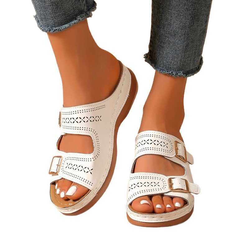 Slippers Women Premium Orthopedic Open Toe Shoes for Women's Anti-slip Platform Wedge Retro Sandals