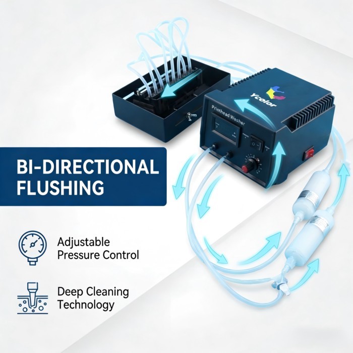 Bidirectional Printhead Cleaner DTF UV Sublimation Cleaning Machine for Epson i1600 i3200 4720 XP60