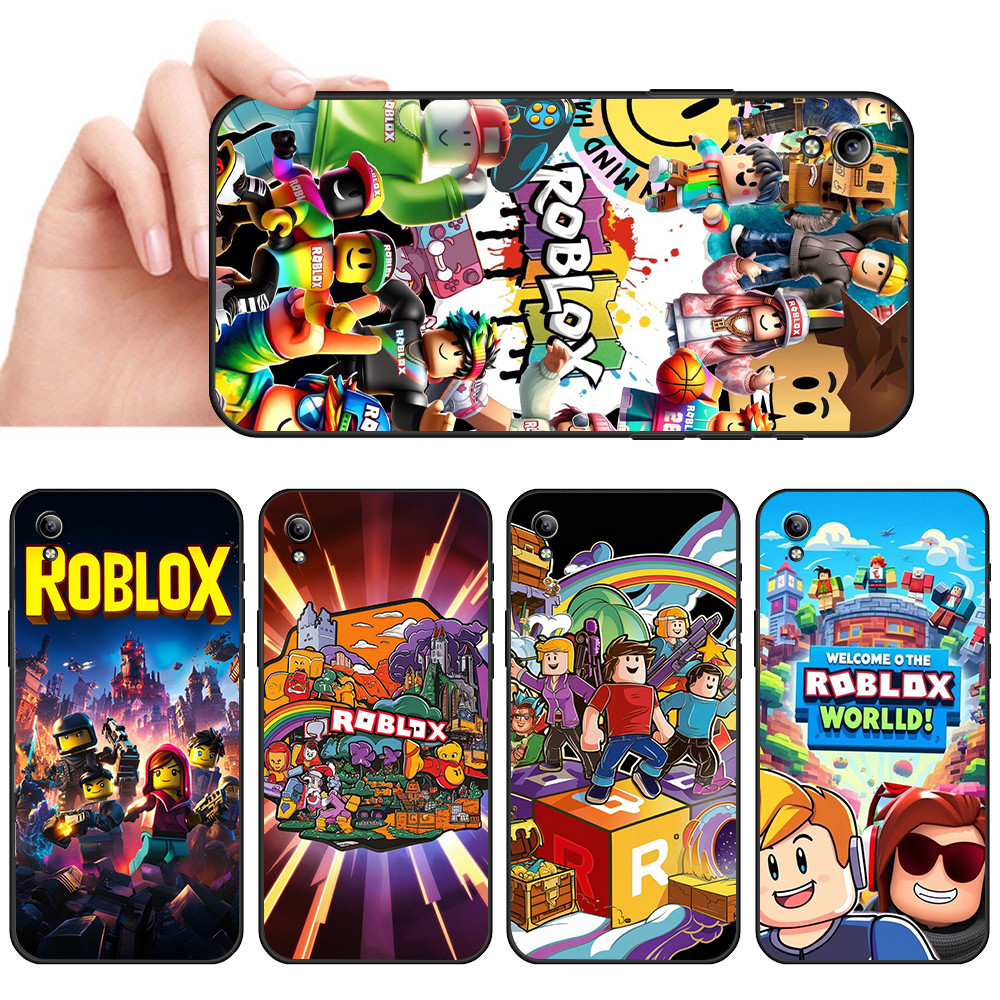 เคสโทรศัพท์สีดําแบบนุ่มสําหรับ Vivo V1820 Y91C Y1S Y90 SX43 ROBLOX ปลอก Anti fall ฝาครอบป้องกัน