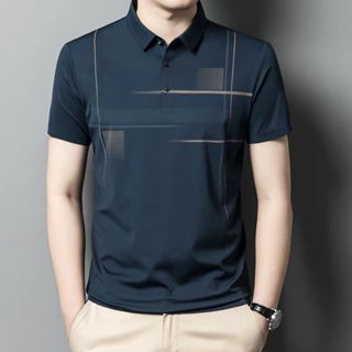 ผู้ชายลายเสื้อโปโลสําหรับผู้ชายเสื้อผ้าสไตล์ชาติพันธุ์วินเทจ…