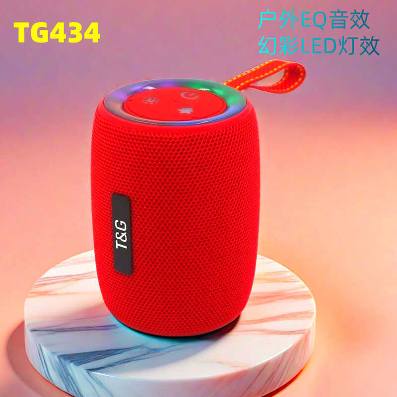 ใหม่ TG434 ลําโพงบลูทูธซับวูฟเฟอร์การ์ดไร้สายกลางแจ้ง EQ Sound LED Light Effect ลําโพงบลูทูธ