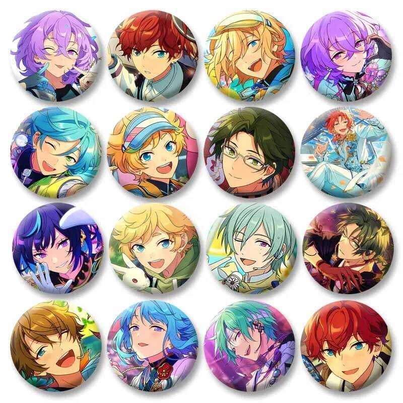 Ensemble ดาวอะนิเมะเข็มกลัดบนกระเป๋าเป้สะพายหลังการ์ตูนบทบาท Tatsumi Kazeya Eichi Tenshouin Badge สํ