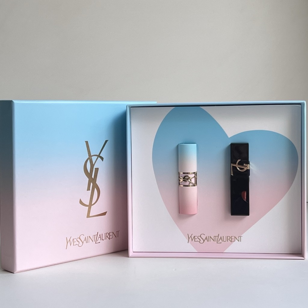 ถุงของขวัญที่มีจําหน่ายอัลบั้มส่วนบุคคล/115+ป้ายจีน✔Twilight Dawn Lipstick Lip Glaze ชุดสองชิ้นประกอ