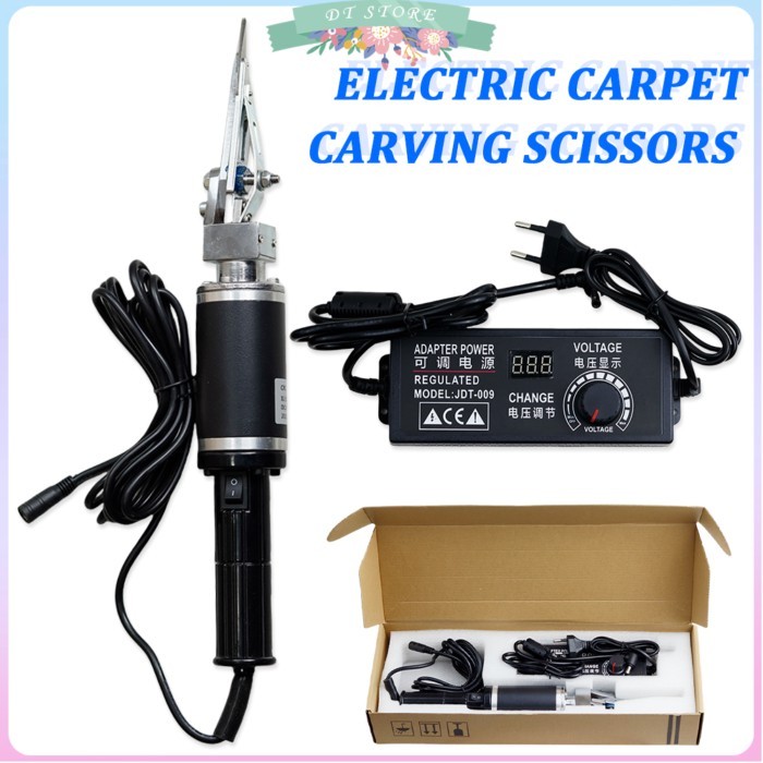 Electric Carpet Carving Scissors Rug Tufting Rug Engrave Trimmer Modeling Scissors with Heat Dissip