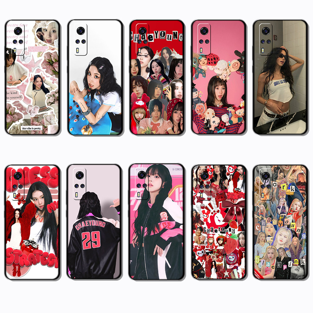 เคสโทรศัพท์สีดําแบบนุ่มสําหรับ Vivo Y30 Y50 Y31 Y51 2021 เคส Chaeyoung