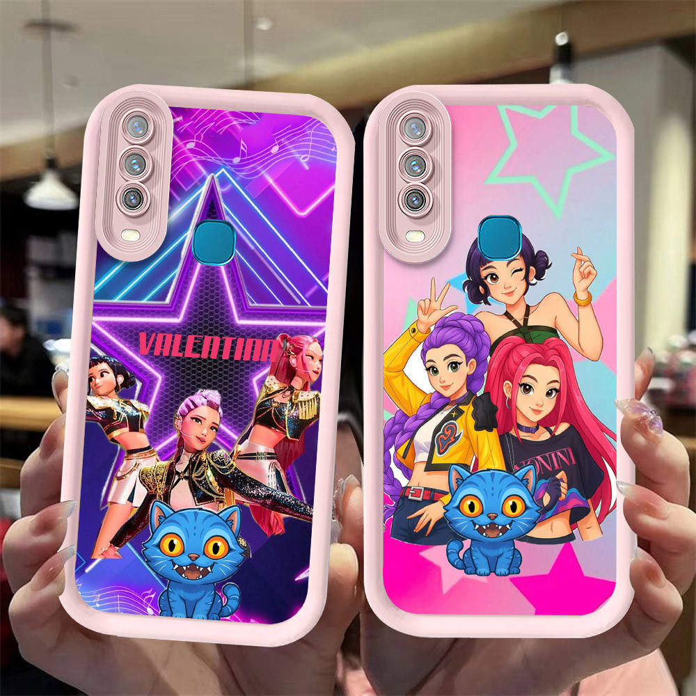 J-17 K-Pop Demon Hunters ดำขาวชมพูเคสโทรศัพท์หรับ VIVO Y30 Y50 Y3S Y12 Y15 Y30i Y17 Y17S