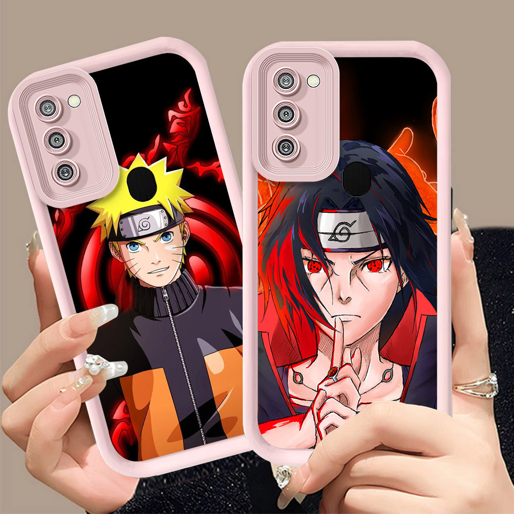 Q-26 Naruto ขาวดำเคสโทรศัพท์หรับ Infinix Smart Hot 9 7 5 11 10 Lite Play ปกสีชมพู