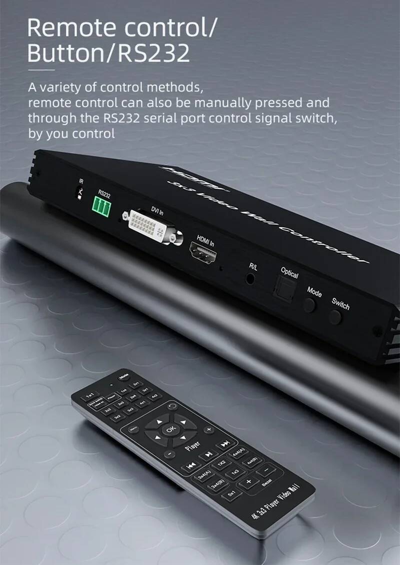 3x3 DVI HDMI Video Wall Controller 1080P 2x2 2x3 2x4 1x3 1x4 1x5 TV Wall Controller 9 หน้าจอ Splicin