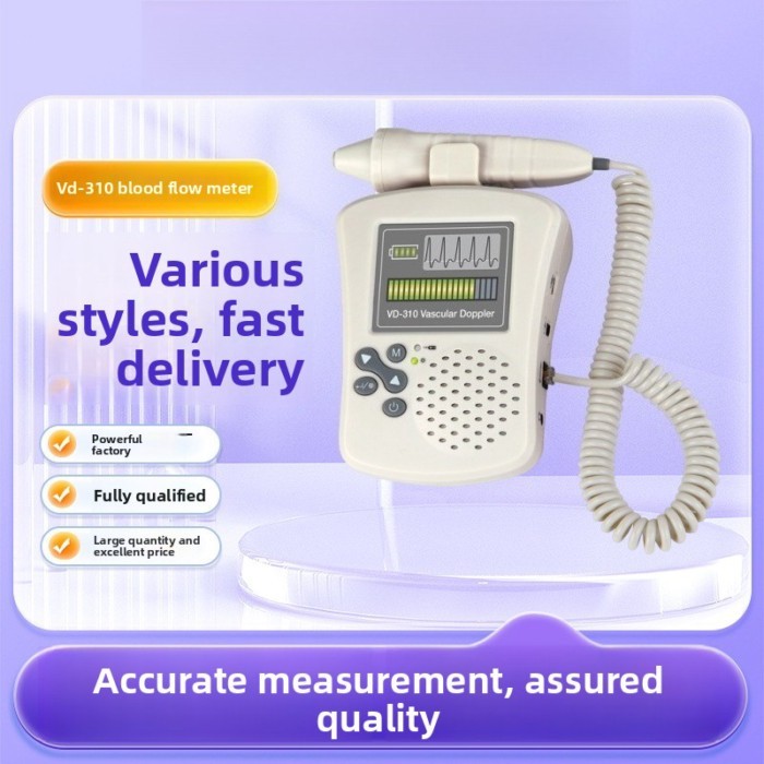 VD-310 Veterinary Doppler Bloodflow Detector  Portable Vascular Ultrasound Monitor with Bluetooth W