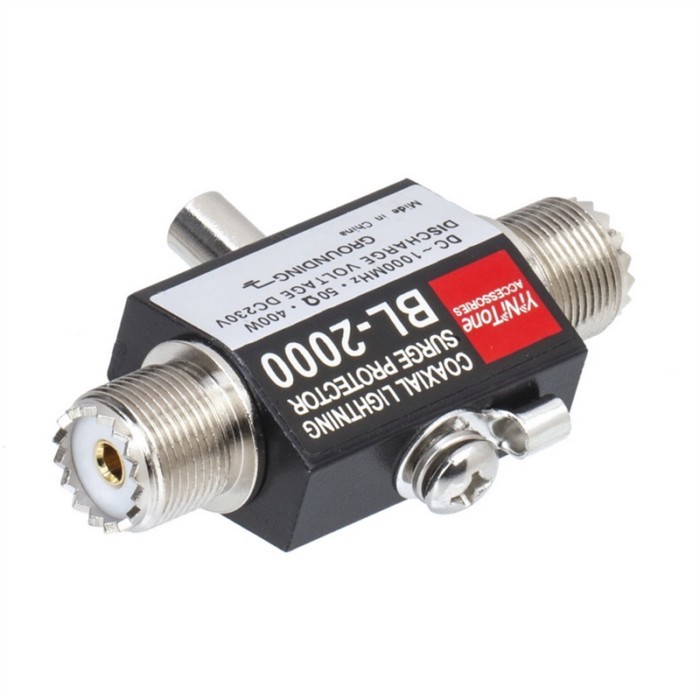 Q2-BL-2000 Coaxial Lightning Surge Protector PL259 Female To PL259 Female Coaxial Lightning Arresto