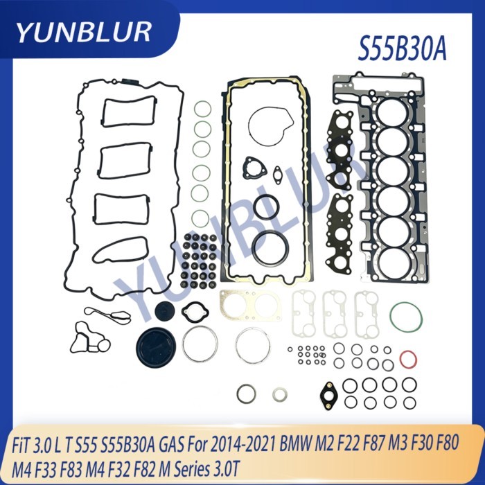 Engine Parts Full Gasket Set Fit 3.0 L T S55 GAS L6 For 2014-2021 BMW M2 F22 F87 M3 F30 F80 M4 F33