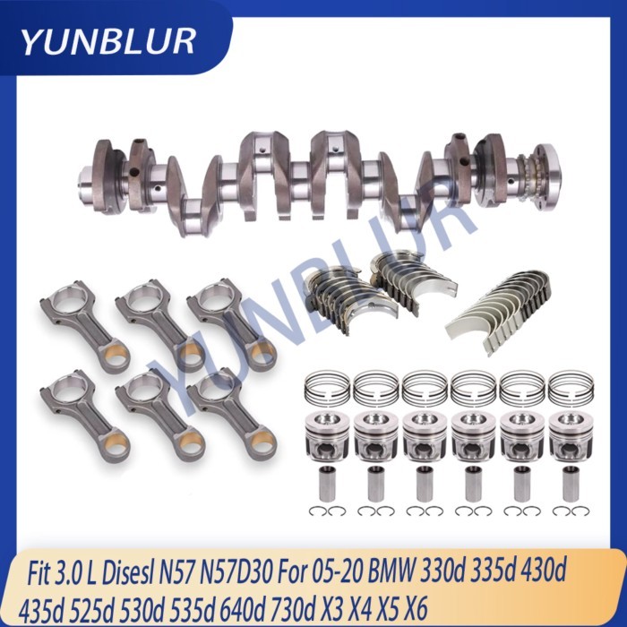 STD Engine Parts Crankshaft Piston Connecting Rod Bearing Kit Fit 3.0 L Disesl N57 N57D30 For 05-20