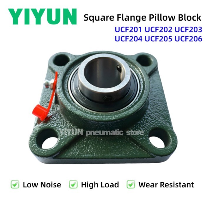 1PC UCF201 UCF202 UCF203 UCF204 UCF205 UCF206 UCF Series Four-Bolt Square Flange Bearing Pillow Blo