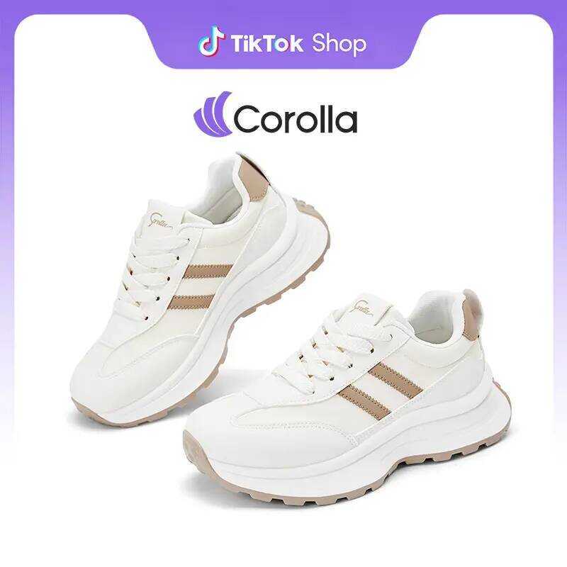 Corolla Aura Shoes รองเท้าผ้าใบสำหรับผู้หญิง เสริมส้นสูง ดูดซับแรงกระแทก ต้านเชื้อแบคทีเรีย วัส